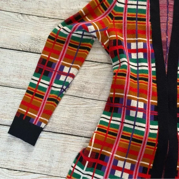 Moth by Anthropologie Williston plaid cardigan multicolor with belt Size M - Picture 6 of 16
